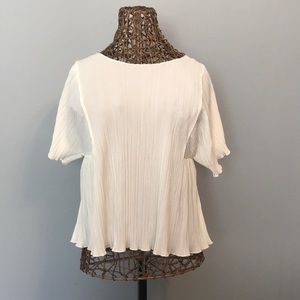 NWT Madewell Ivory Ribbed Top
